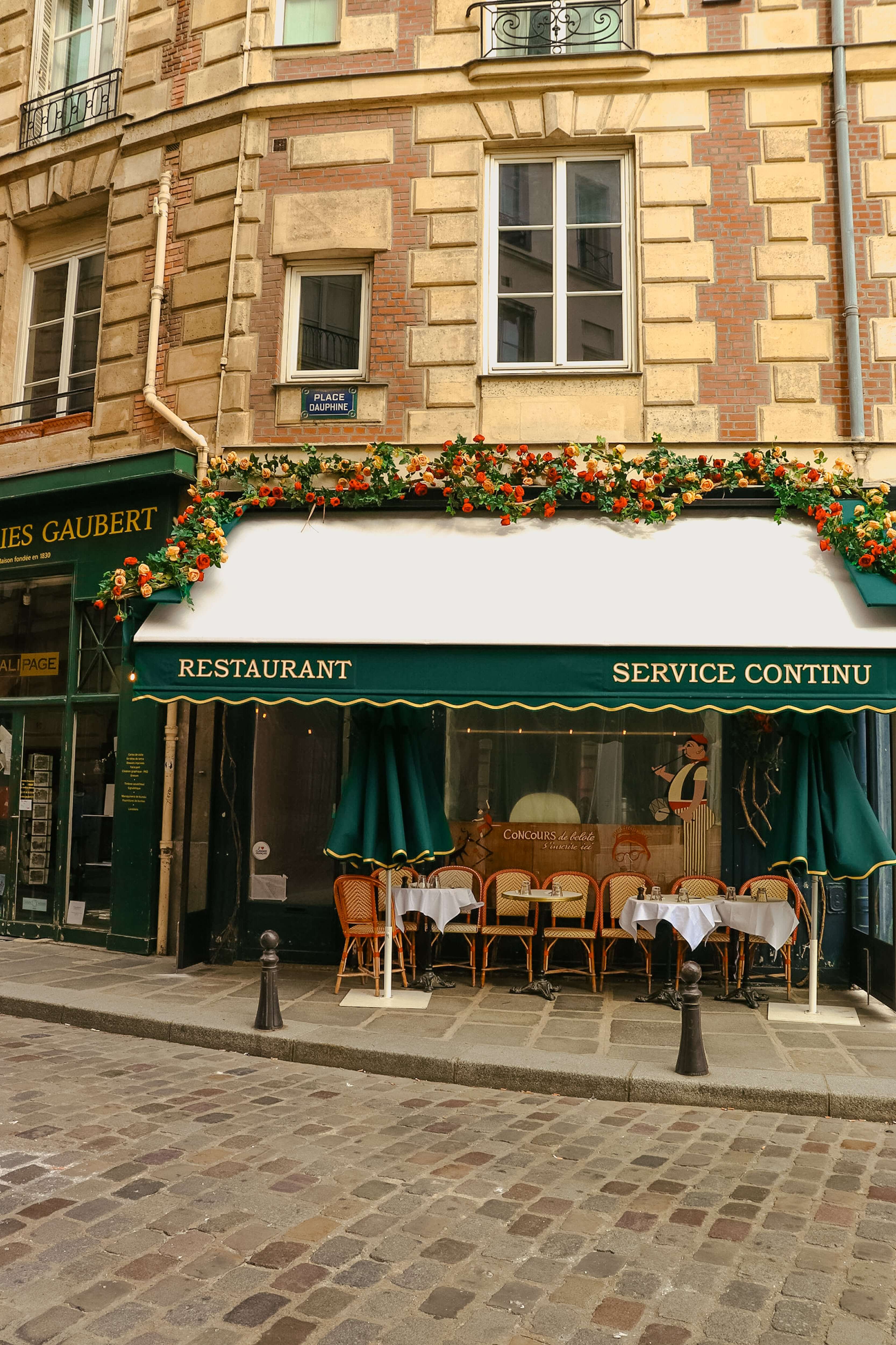 An image of a restaurant on the street